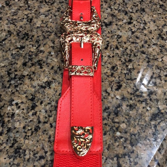 Elegant Women's Belt Set with Gold 2 Buckles - Picture 6 of 6